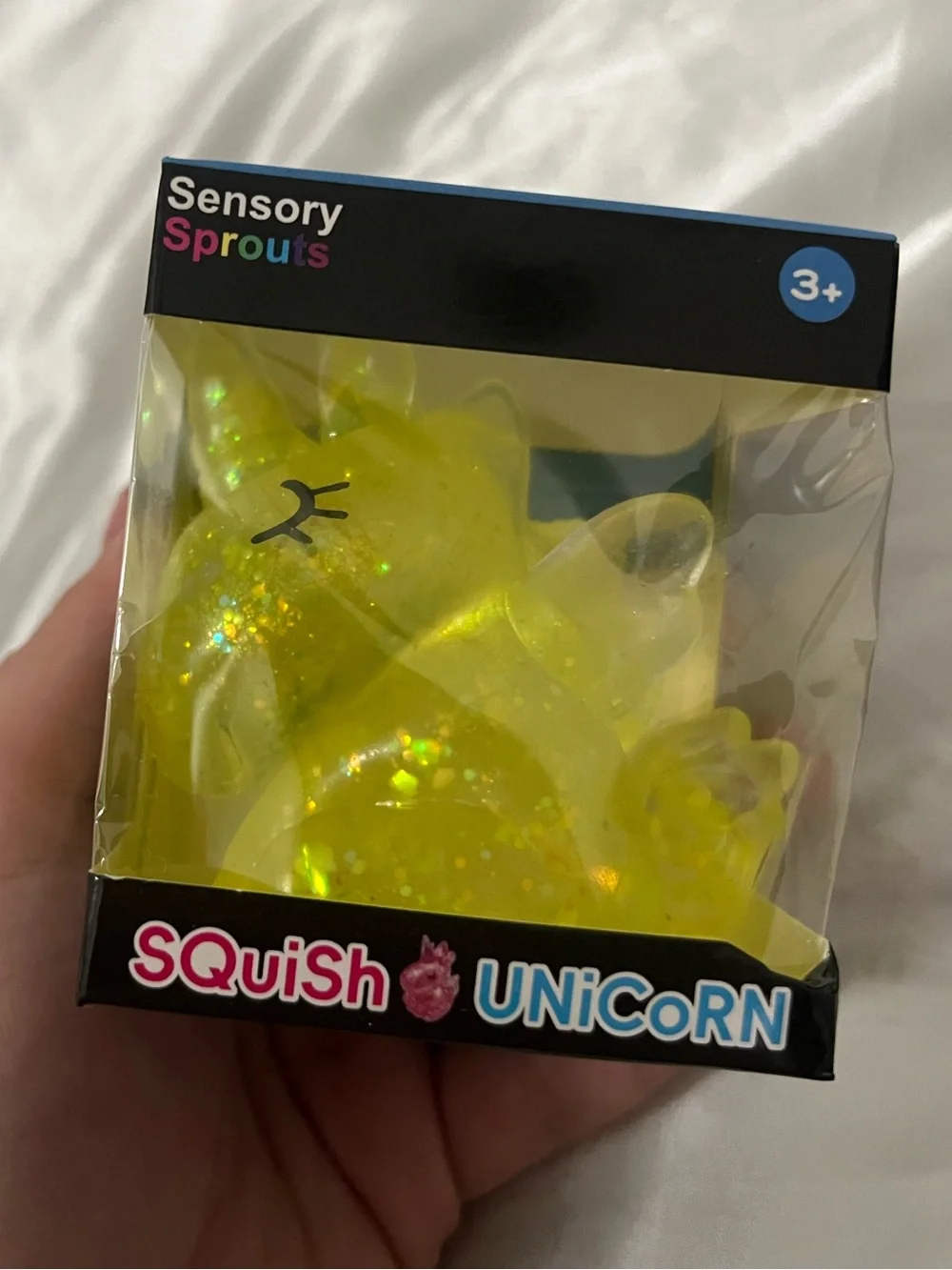 NIB Sensory Yellow Squish Unicorn Toy